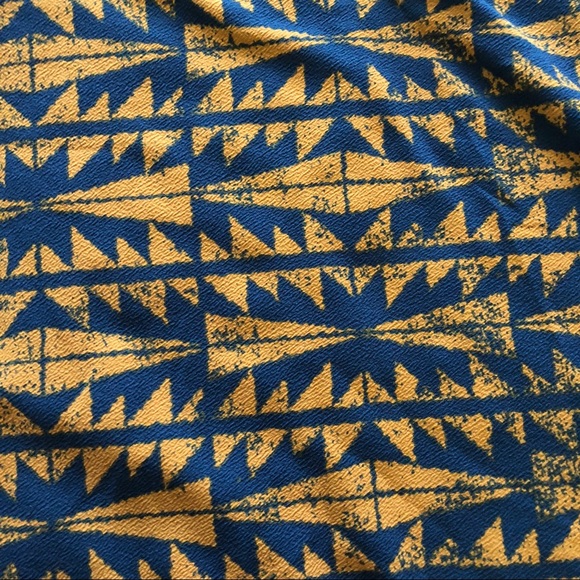 LulaRoe Azure - Blue & Gold - Picture 3 of 3